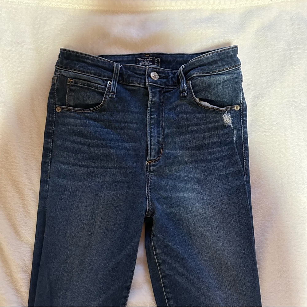 Abercrombie & Fitch High Rise Super Skinny Jeans - Dark